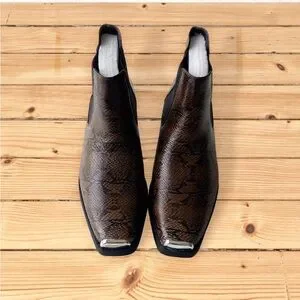 ASOS | Shoes | Asos Brown Textured Ankle Boots | Poshmark display picture 1